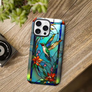 Hummingbird Stained Glass for iPhone 16 Pro Max Case, Hummingbird iPhone 16 Pro Max Case, Hummingbird Phone case, Stained Glass Phone Case