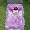 Custom Memorial Grave Blanket :  Rest in Paradise, Because someone we love is in heaven