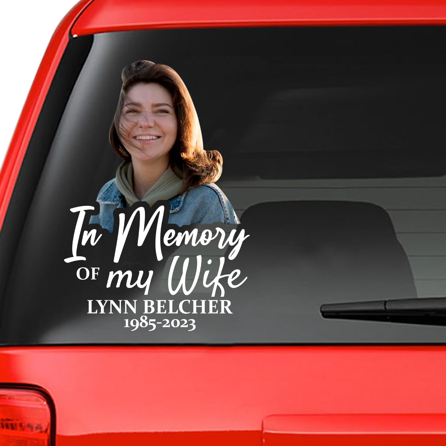 Custom In Memorial Sticker Personal Memory Decal Car :  in memory of my wife