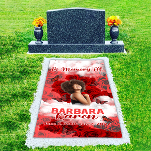 Custom Memorial Grave Blanket : in memory of 08