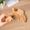 Custom Elephant Dad Wooden Puzzle Father’s Day, Personalized Elephant Wooden Engraved Wooden Animal Family Puzzle