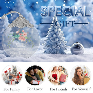 First Christmas Married Glass Ornaments: Elegant Holiday Keepsakes for Newlyweds 2024 - A44