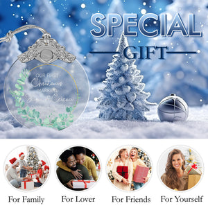 First Christmas Married Glass Ornaments: Elegant Holiday Keepsakes for Newlyweds 2024 - A42