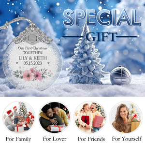 First Christmas Together Glass Ornaments: Elegant Holiday Keepsakes for Newlyweds 2024 - A36