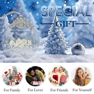 First Christmas Married Glass Ornaments: Elegant Holiday Keepsakes for Newlyweds 2024 - A10