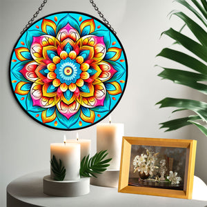 Mandala Stained Glass Suncatcher, Mandala Suncatchers for Windows Stained Glass