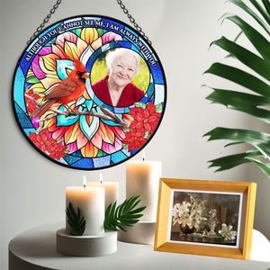 Memorial Stained Glass Suncatcher, Memorial Suncatcher for Windows Stained Glass : Although you cannot see me, I Am always with you