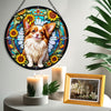 Papillon Stained Glass Suncatcher, Papillon Sunflower Suncatcher for Windows Stained Glass