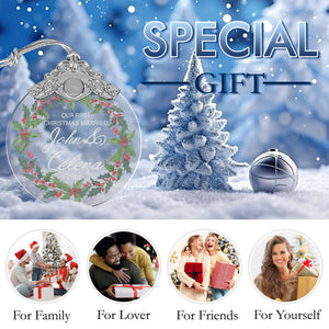 First Christmas Married Glass Ornaments: Elegant Holiday Keepsakes for Newlyweds 2024 - A19