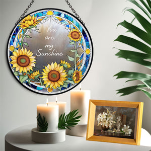 Sunflower Stained Glass Suncatcher : your are my sunshine