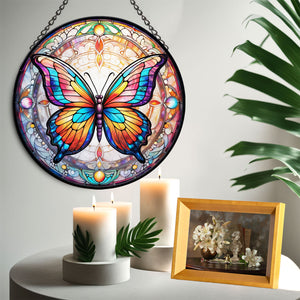 Butterfly Stained Glass Suncatcher, Butterfly Suncatchers for Windows Stained Glass