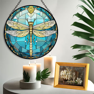 Dragonfly Stained Glass Suncatcher, Dragonfly Suncatchers for Windows Stained Glass