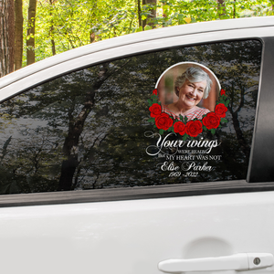 Custom In Loving Memory Sticker, Personalized Memorial Decal Car : your wings were ready