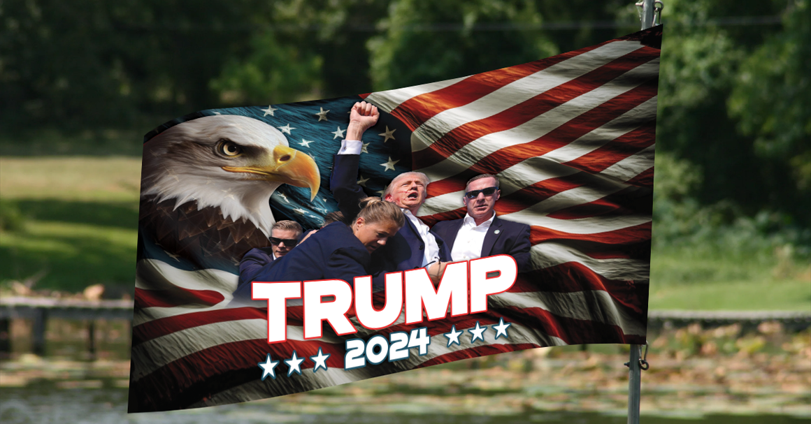 Support Trump 2024 Flag Double-side Printed, Trump 45 47 flag, 2024 Trump Flag