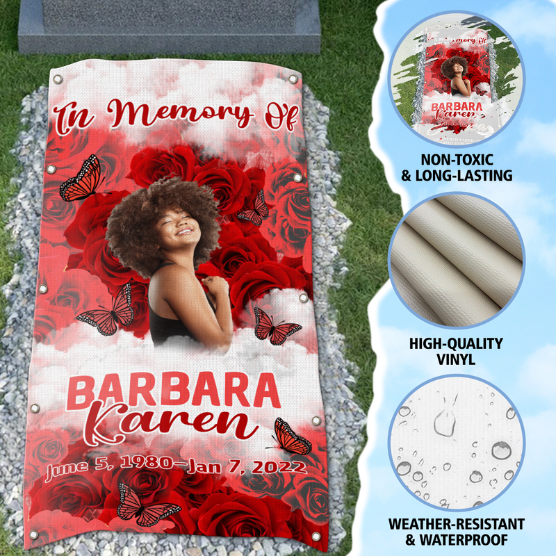 Custom Memorial Grave Blanket : in memory of 08