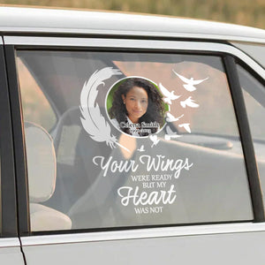 Custom In Loving Memory Sticker Personal Memory Decal Car : Your wings were ready but my heart were not