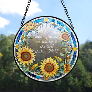 Bible Verse Stained Glass Suncatcher, Bible Verse Suncatchers for Windows Stained Glass