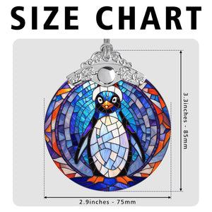 Penguin Stained Glass Christmas Glass Ornament, Elegant Holiday Décor for Your Tree, Glass Ornament christmas 2024