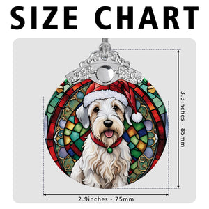 Christmas Dog Stained Glass Ornament | Unique Holiday Gift for Dog Lovers | Sealyham Terrier