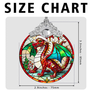 Dragon Stained Glass Christmas Glass Ornament, Elegant Holiday Décor for Your Tree, Glass Ornament christmas 2024