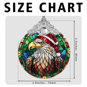 Eagle Stained Glass Christmas Glass Ornament, Elegant Holiday Décor for Your Tree, Glass Ornament christmas 2024