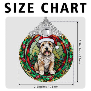 Christmas Dog Stained Glass Ornament | Unique Holiday Gift for Dog Lovers | Glen of Imaal Terrier