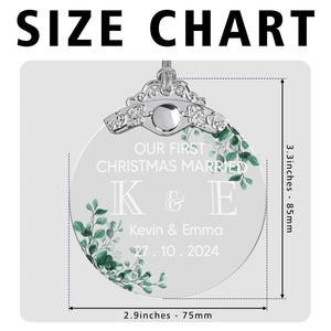 First Christmas Married Glass Ornaments: Elegant Holiday Keepsakes for Newlyweds 2024 - A28