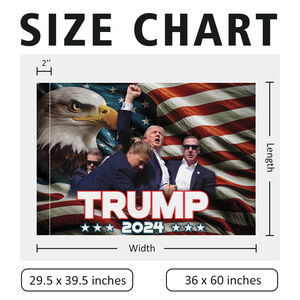 Support Trump 2024 Flag Double-side Printed, Trump 45 47 flag, 2024 Trump Flag 1