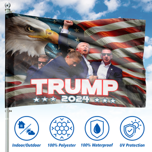 Support Trump 2024 Flag Double-side Printed, Trump 45 47 flag, 2024 Trump Flag 1