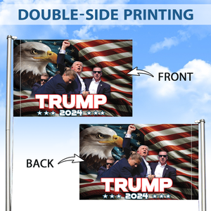 Support Trump 2024 Flag Double-side Printed, Trump 45 47 flag, 2024 Trump Flag