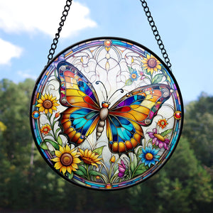 butterfly Stained Glass Suncatcher, butterfly Suncatcher for Windows Stained Glass