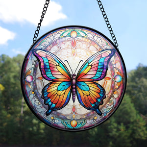 Butterfly Stained Glass Suncatcher, Butterfly Suncatchers for Windows Stained Glass