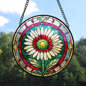 daisy Stained Glass Suncatcher, daisy Suncatcher for Windows Stained Glass