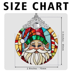 Gnome  Stained Glass Christmas Glass Ornament, Elegant Holiday Décor for Your Tree, Glass Ornament christmas 2024