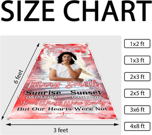 Custom Memorial Grave Blanket :  In Loving Memory, Your Wings Were Ready 3