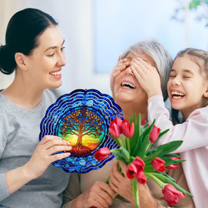 Tree Of Life Wind Spinner Hanging for Yard and Garden, 3D Hanging Wind Spinner Outdoor : Tree Of Life