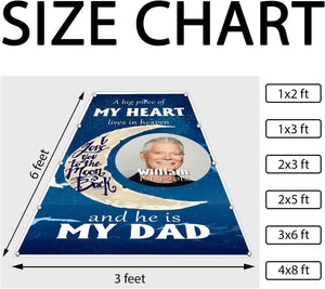 Custom Memorial Grave Blanket : A big piece of my heart lives in heaven