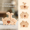 Custom Dinosaur Dad Wooden Puzzle Father’s Day, Personalized Dinosaurus Wooden Engraved Wooden Animal Family Puzzle