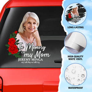 Custom In Loving Memory Sticker, Personalized Memorial Decal Car : in memory of my mom