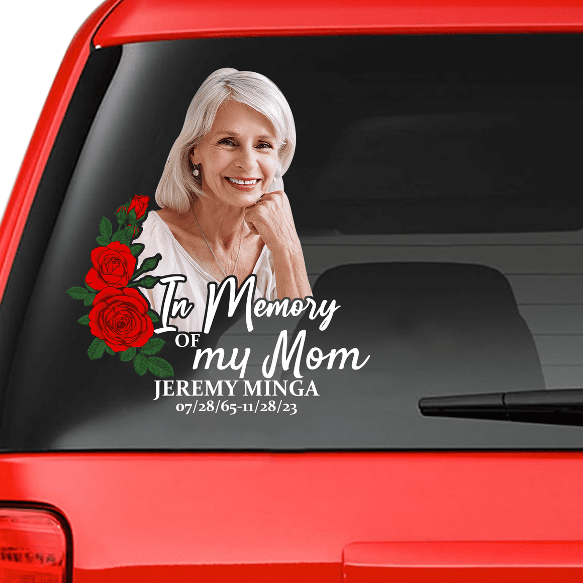 Custom In Loving Memory Sticker, Personalized Memorial Decal Car : in memory of my mom