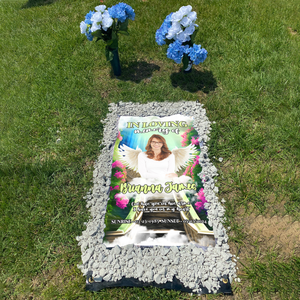 Custom Memorial Grave Blanket : in loving memory of