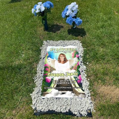 Custom Memorial Grave Blanket : in loving memory of