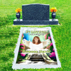 Custom Memorial Grave Blanket : in loving memory of