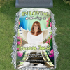 Custom Memorial Grave Blanket : in loving memory of