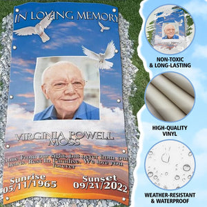 Custom Memorial Grave Blanket : In Loving memory A2