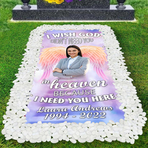 Custom Memorial Grave Blanket :  I need You Here