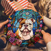 Bulldog Dog Wind Spinner Hanging for Yard and Garden, 3D Hanging Wind Spinner Outdoor : Bulldog