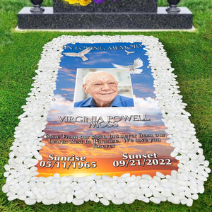 Custom Memorial Grave Blanket : In Loving memory A2