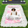 Custom Memorial Grave Blanket in loving memory grave blanket : your wings were ready grave blanket