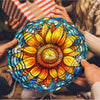 Sunflower Wind Spinner Hanging for Yard and Garden, 3D Hanging Wind Spinner Outdoor : Sunflower